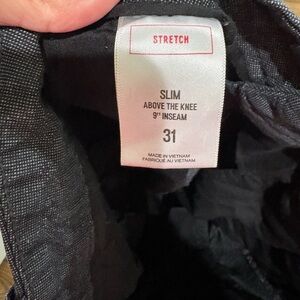 Black Slim Fit Shorts